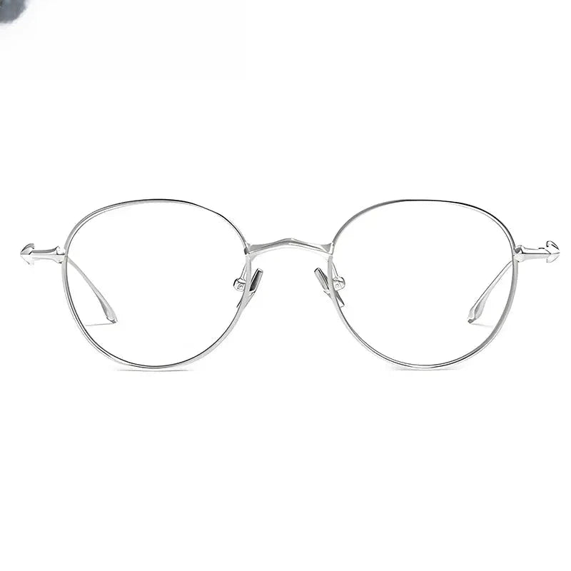 Unisex Square Full Rim Titanium Prescription Glasses 14618 — view 3 | Rx Spectacle