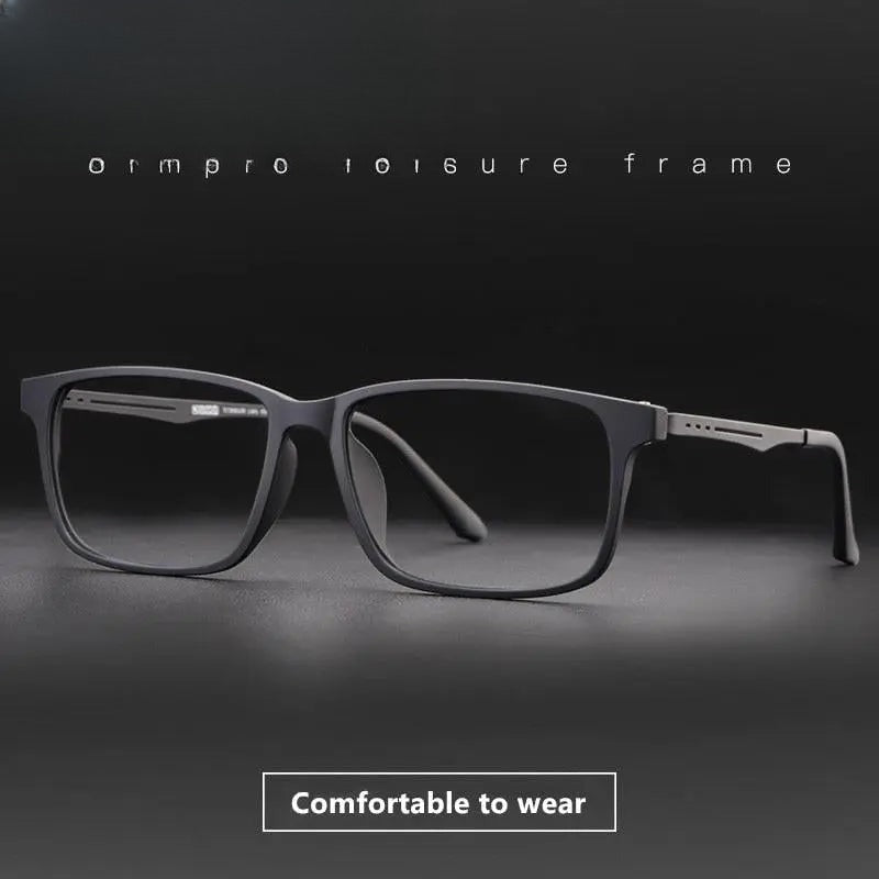 Men's Square Full Rim Titanium Prescription Glasses 8838 — view 1 | Rx Spectacle