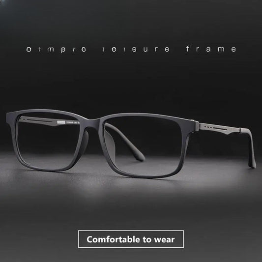 Men's Square Full Rim Titanium Prescription Glasses 8838 — view 1 | Rx Spectacle