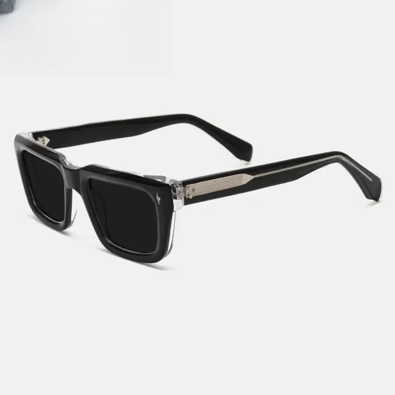 Unisex Square Full Rim Acetate Prescription Glasses Mo13 — view 10 | Rx Spectacle