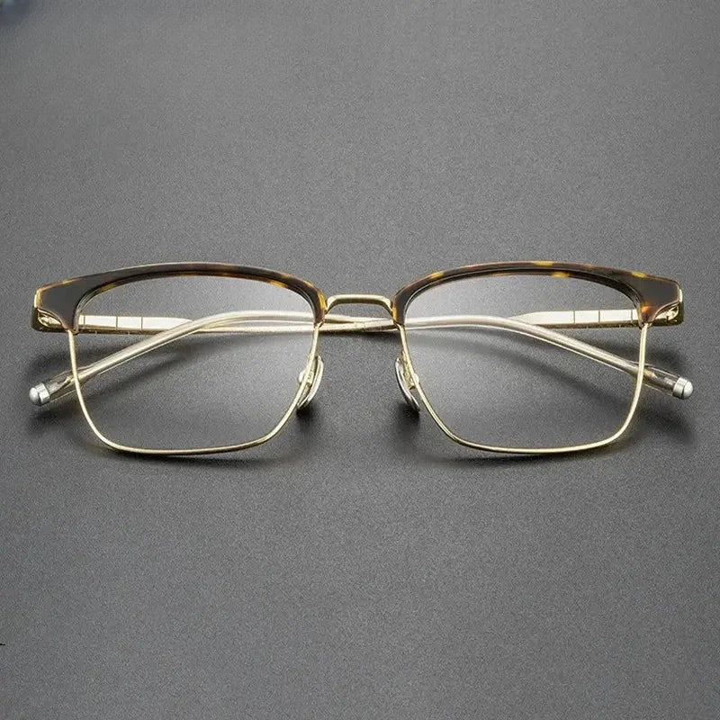 Unisex Square Full Rim Titanium Prescription Glasses 881865 — view 1 | Rx Spectacle