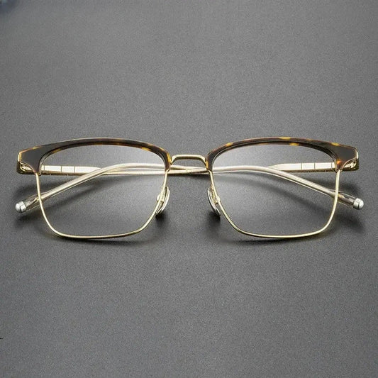 Unisex Square Full Rim Titanium Prescription Glasses 881865 — view 1 | Rx Spectacle