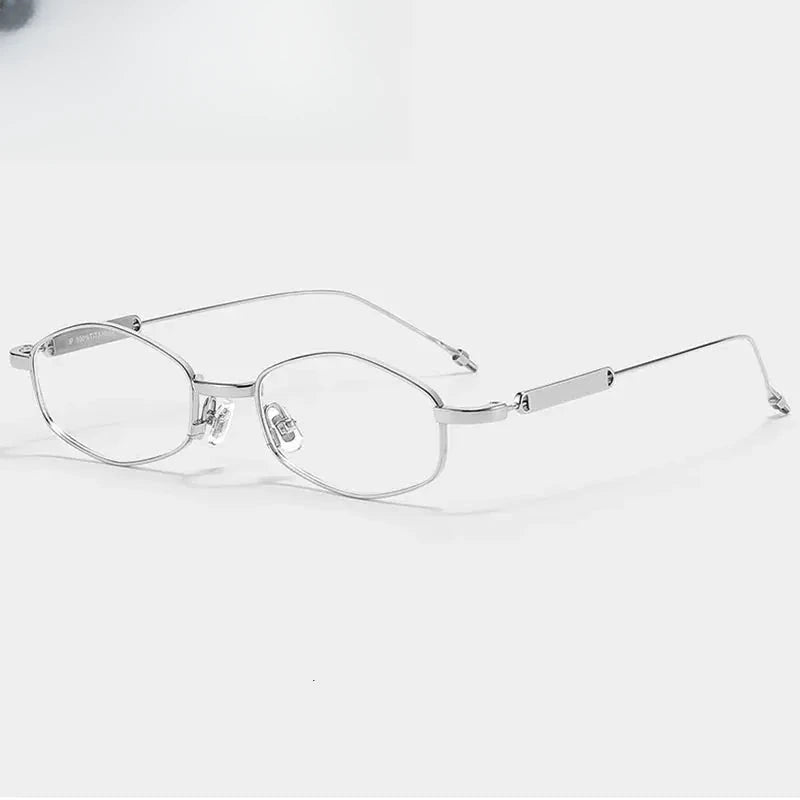 Unisex Oval Full Rim Titanium Prescription Glasses 881218 — view 3 | Rx Spectacle