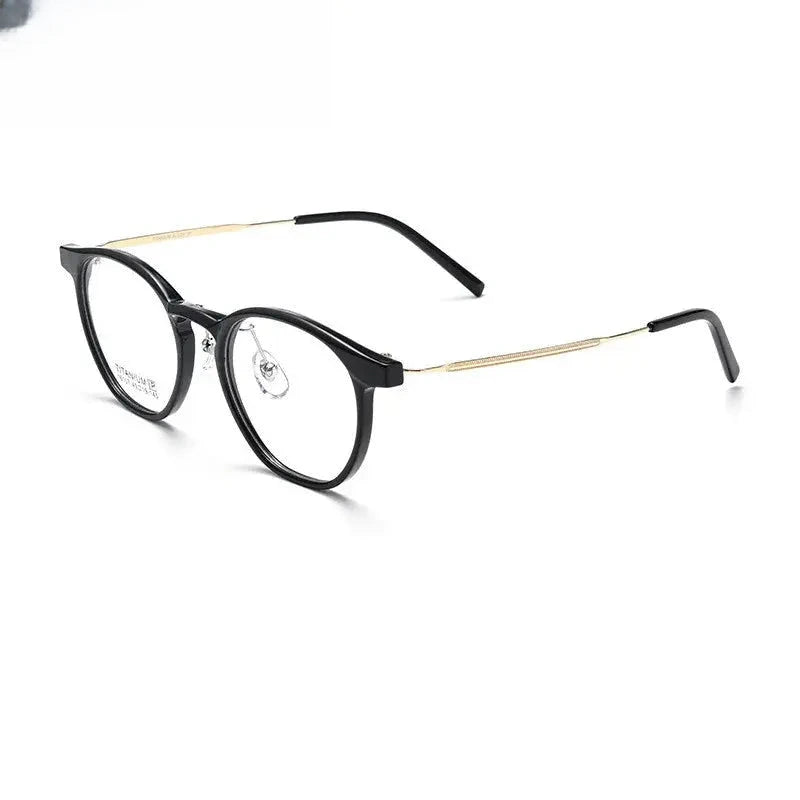 Women's Oval Full Rim Titanium Prescription Glasses 416107 — view 5 | Rx Spectacle