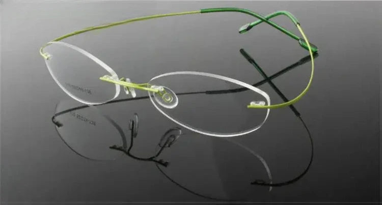 Women's Square Rimless Titanium Prescription Glasses 60749 — view 3 | Rx Spectacle