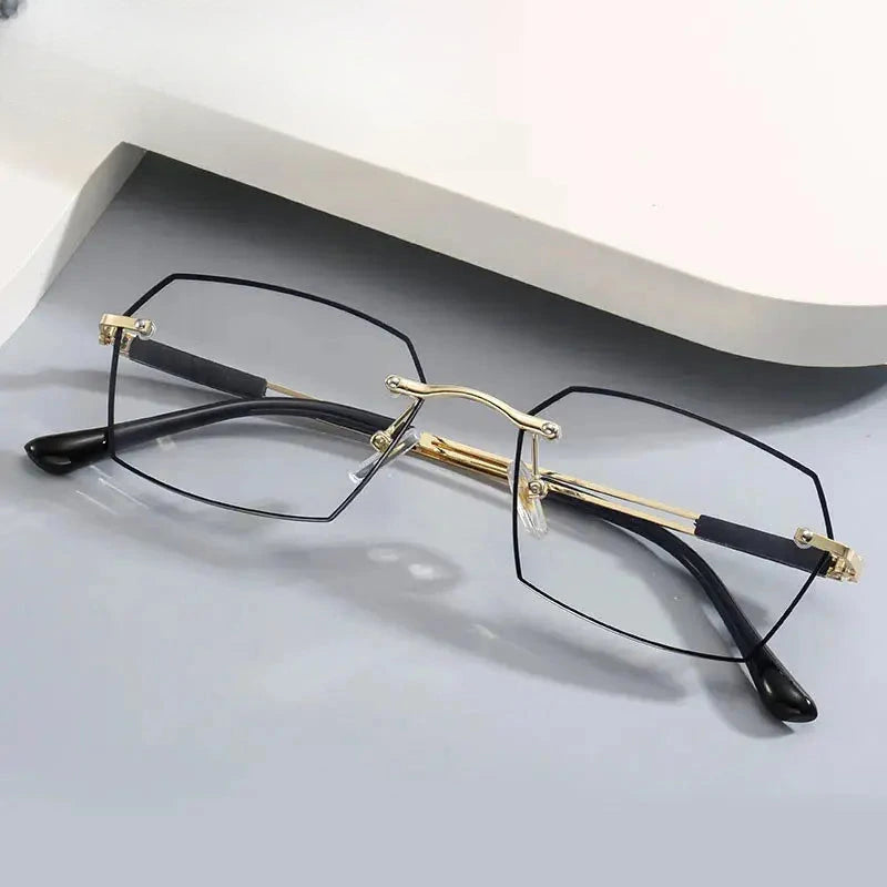 Unisex Polygon Full Rim Alloy Reading Glasses 60091 — view 1 | Rx Spectacle