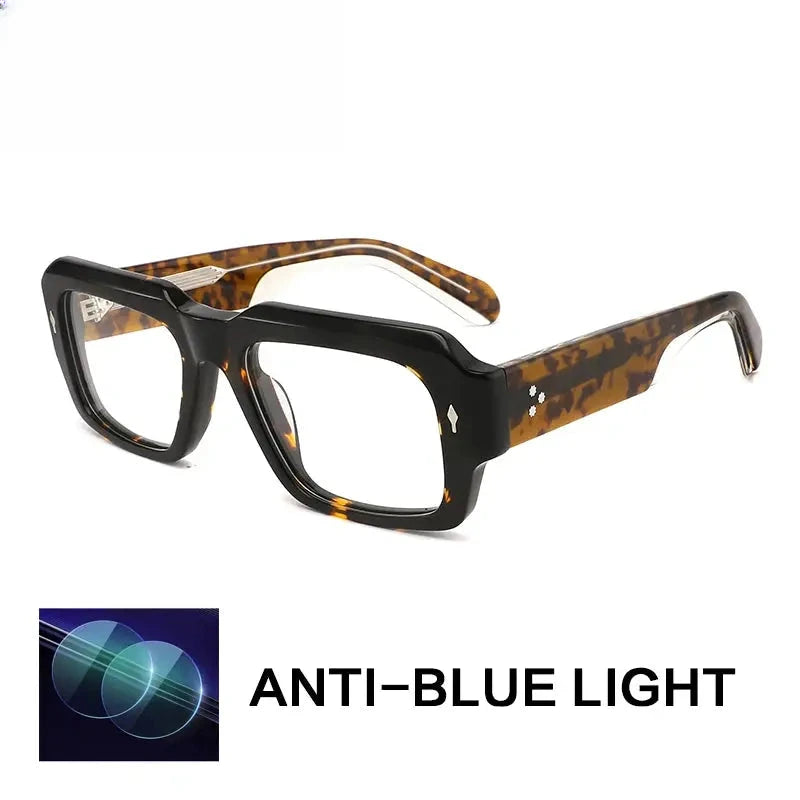 Unisex Square Full Rim Acetate Oversized Reading Glasses G91019 — view 6 | Rx Spectacle