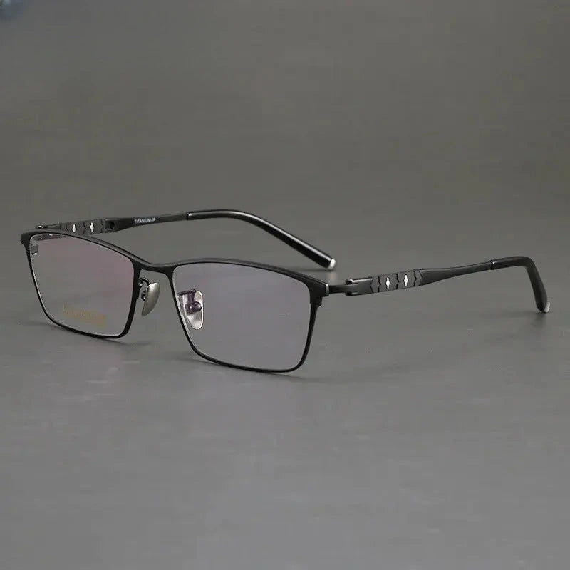Unisex Polygon Full Rim Titanium Prescription Glasses 510060 — view 3 | Rx Spectacle