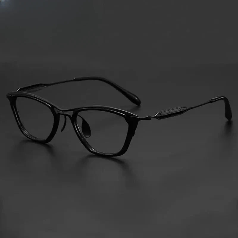 Unisex Browline Full Rim Titanium Prescription Glasses 626878 — view 4 | Rx Spectacle