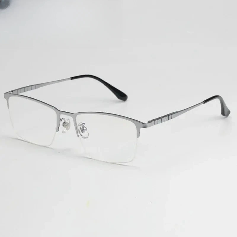 Men's Polygon Semi-Rimless Titanium Prescription Glasses 965003 — view 5 | Rx Spectacle