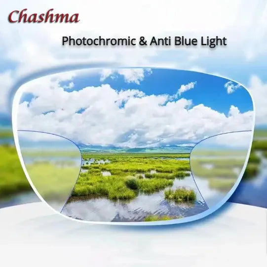 Widest Field Progressive Photochromic Anti Blue Lenses — view 1 | Rx Spectacle