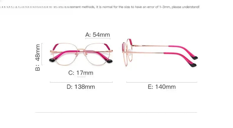 Unisex Polygon Full Rim Alloy Reading Glasses 3015 — view 13 | Rx Spectacle