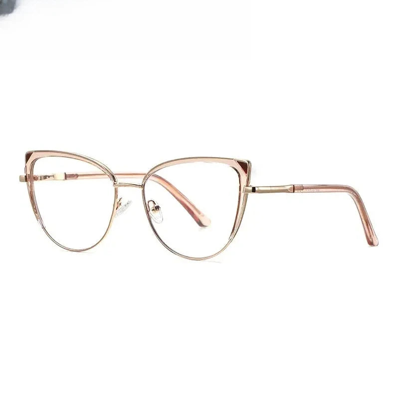 Women's Cat Eye Full Rim Titanium Prescription Glasses 31247 — view 3 | Rx Spectacle
