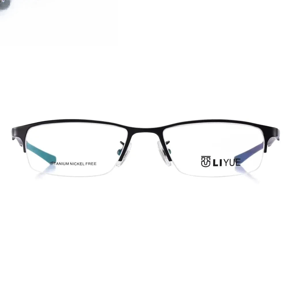 Women's Oval Semi-Rimless Titanium Prescription Glasses 29527 — view 1 | Rx Spectacle