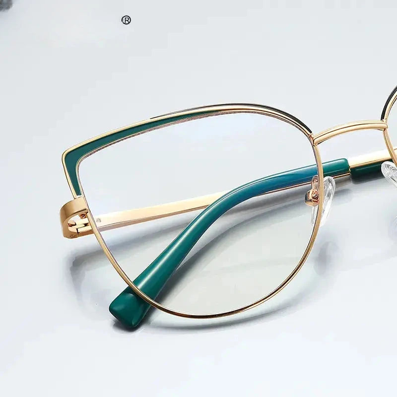 Women's Square Full Rim Alloy Reading Glasses 3103 — view 2 | Rx Spectacle