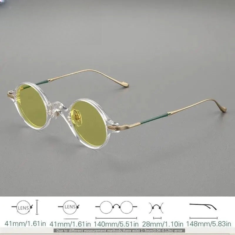 Unisex Round Full Rim Titanium Prescription Glasses 4128B — view 2 | Rx Spectacle
