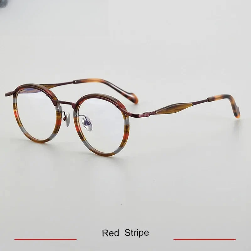 Unisex Oval Full Rim Titanium Prescription Glasses 46062 — view 4 | Rx Spectacle