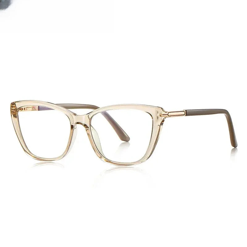 Women's Cat Eye Full Rim Titanium Prescription Glasses 22334 — view 7 | Rx Spectacle