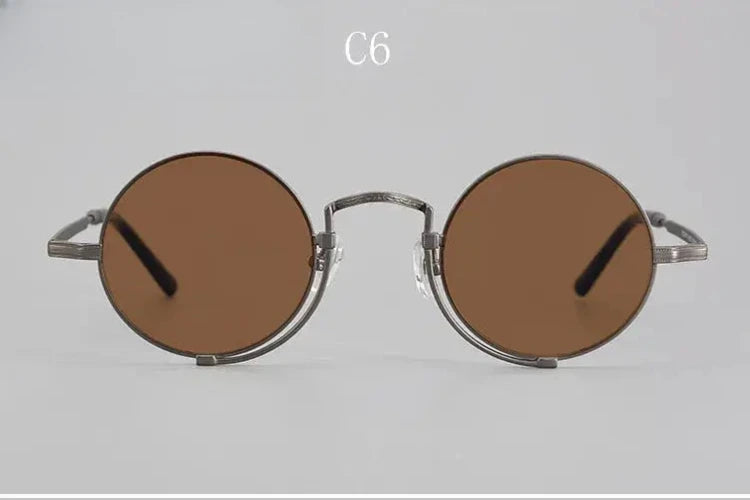 Unisex Round Full Rim Titanium Prescription Glasses 5919 — view 13 | Rx Spectacle