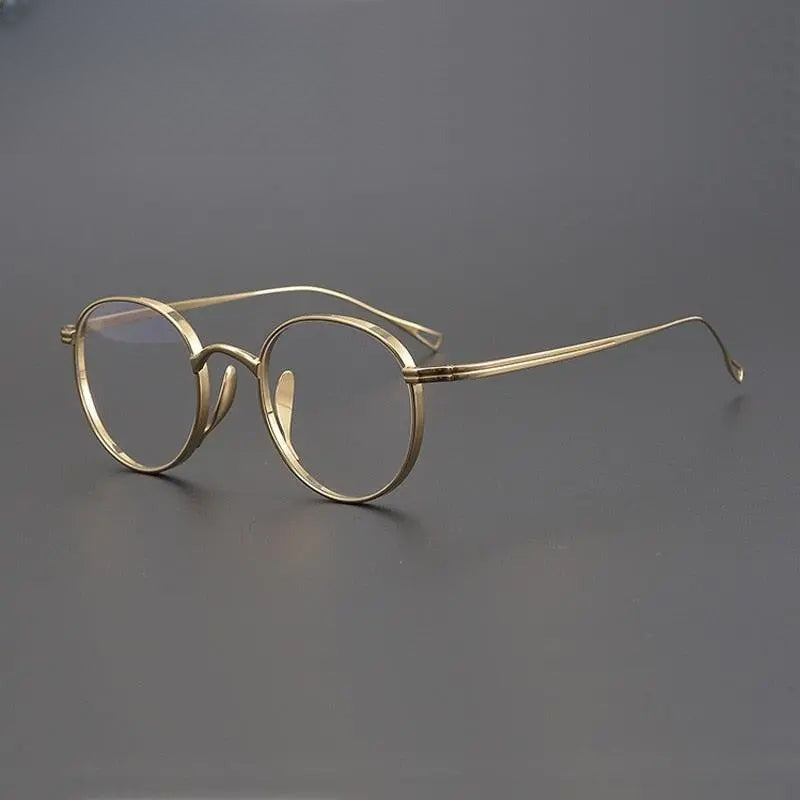 Unisex Round Full Rim Titanium Prescription Glasses Gxyj485 — view 6 | Rx Spectacle