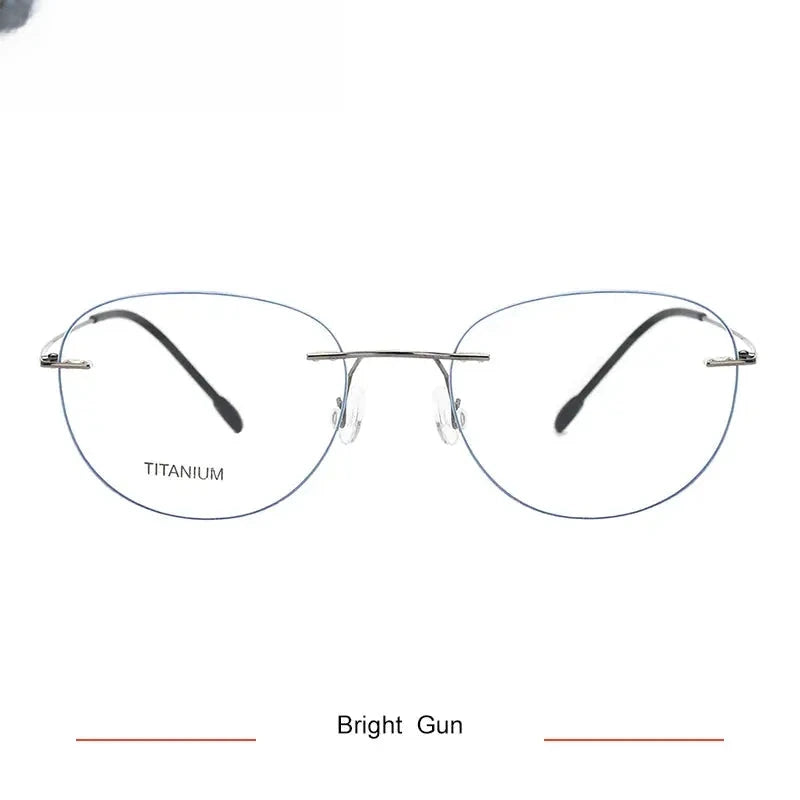 Women's Oval Rimless Titanium Prescription Glasses 318003 — view 7 | Rx Spectacle