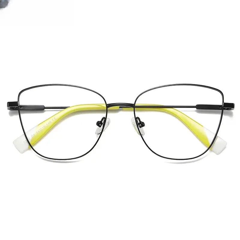 Women's Cat Eye Full Rim Alloy Reading Glasses 3032 — view 9 | Rx Spectacle