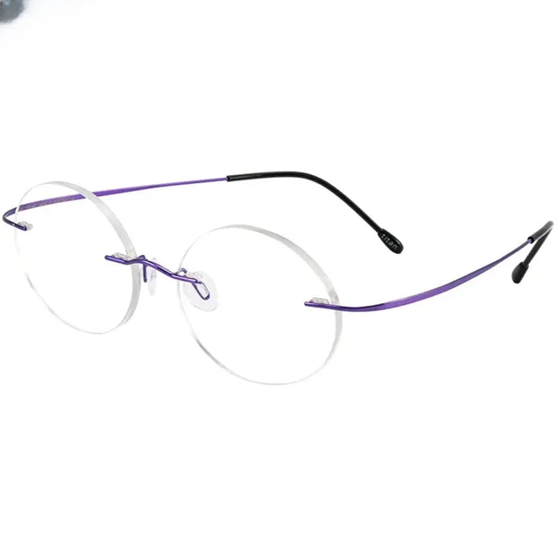 Women's Polygon Rimless Titanium Prescription Glasses 316016 — view 5 | Rx Spectacle