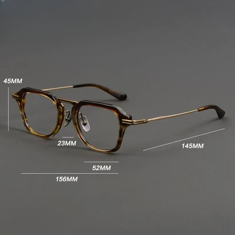 Unisex Round Full Rim Titanium Prescription Glasses Gxyj894 — view 8 | Rx Spectacle