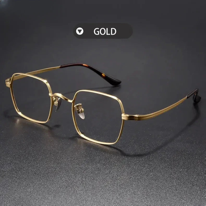 Men's Square Full Rim Titanium Reading Glasses V6801 — view 7 | Rx Spectacle