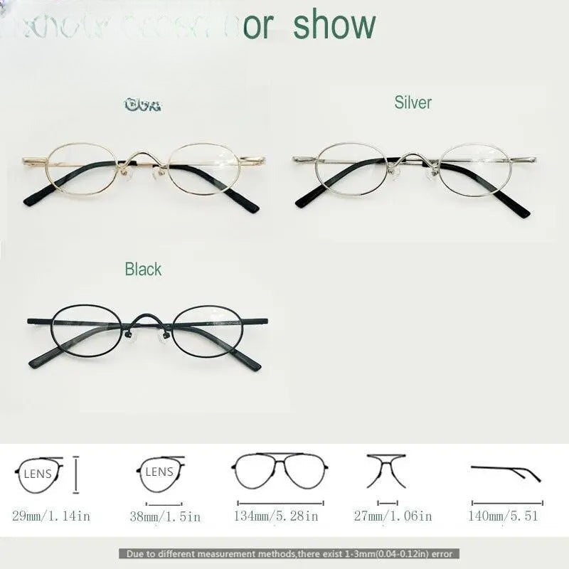 Unisex Round Full Rim Alloy Prescription Glasses Y035 — view 4 | Rx Spectacle