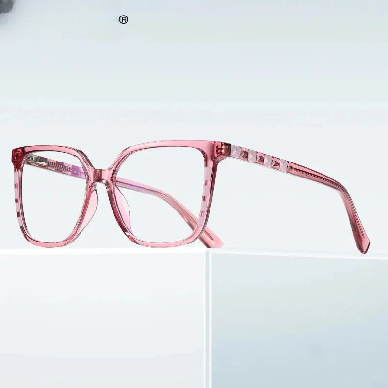Women's Square Full Rim Alloy Reading Glasses 2132 — view 3 | Rx Spectacle