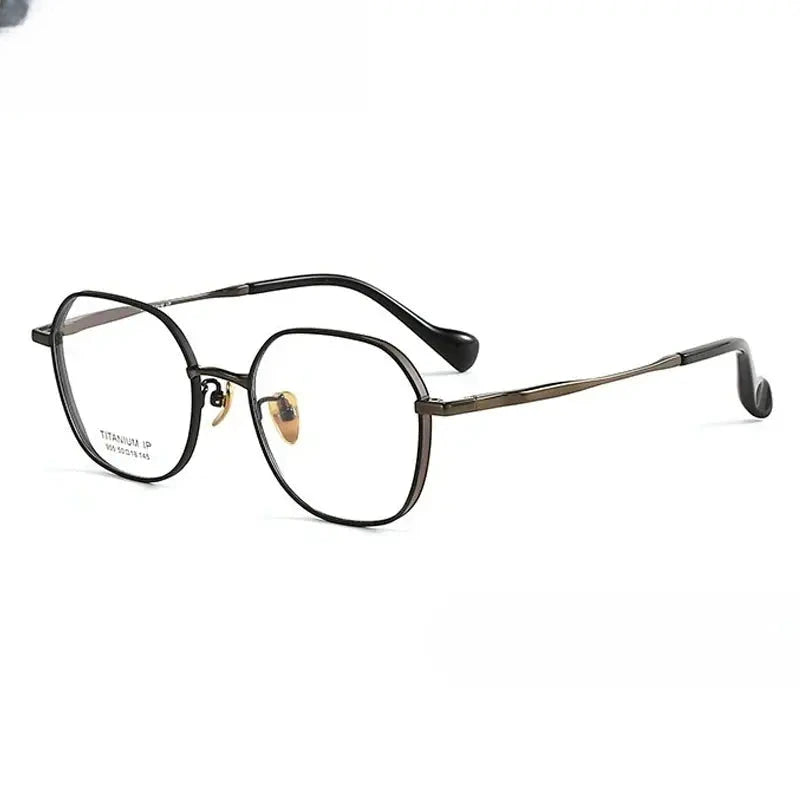 Women's Polygon Full Rim Titanium Prescription Glasses 396955 — view 4 | Rx Spectacle