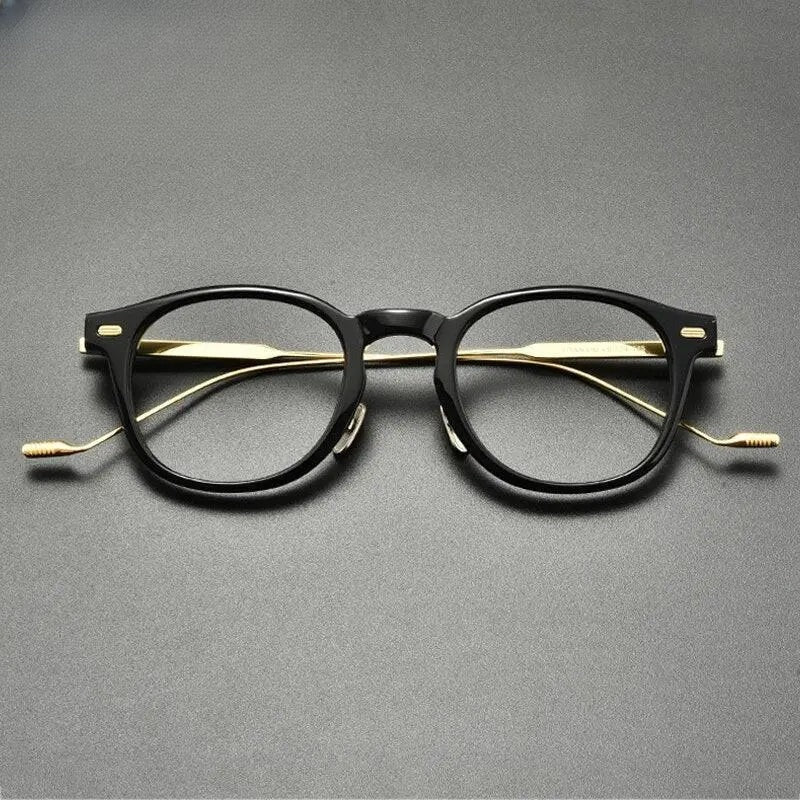 Unisex Square Full Rim Titanium Prescription Glasses Gxyj855 — view 2 | Rx Spectacle