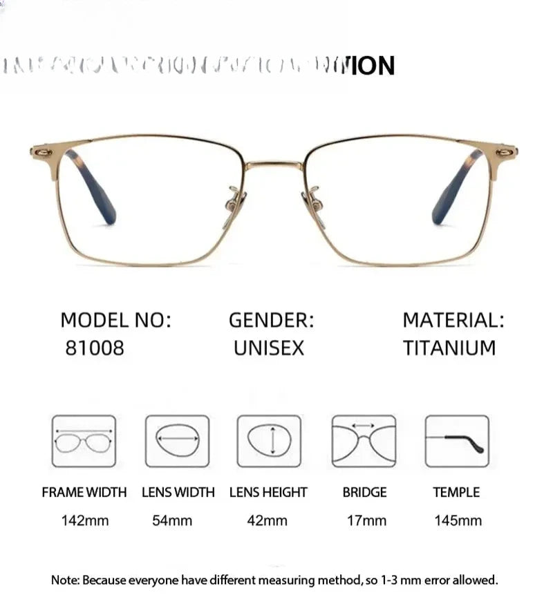 Men's Browline Full Rim Titanium Prescription Glasses 62539 — view 2 | Rx Spectacle