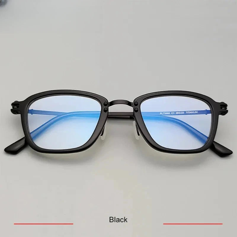 Men's Polygon Full Rim Titanium Prescription Glasses 75880 — view 4 | Rx Spectacle