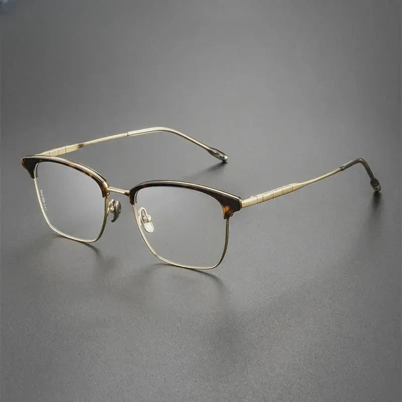 Unisex Square Full Rim Titanium Prescription Glasses 871865 — view 1 | Rx Spectacle