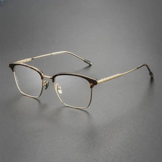 Unisex Square Full Rim Titanium Prescription Glasses 871865 — view 1 | Rx Spectacle