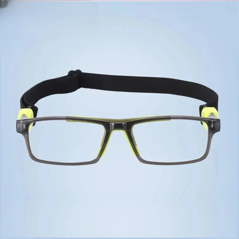 Unisex Square Full Rim Titanium Sports Glasses C050 — view 5 | Rx Spectacle