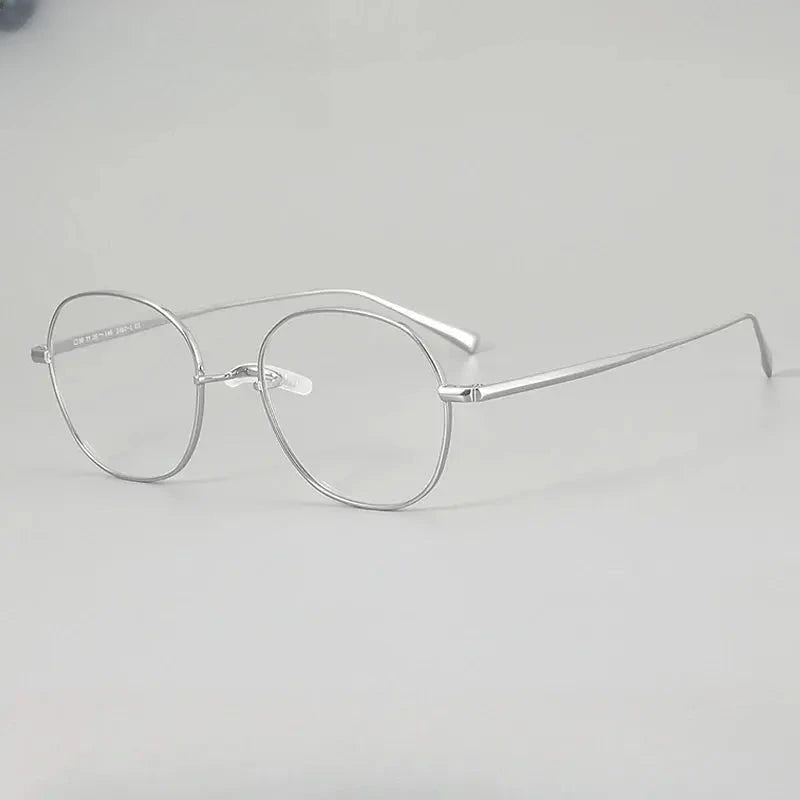 Unisex Oval Full Rim Titanium Prescription Glasses 402407 — view 5 | Rx Spectacle