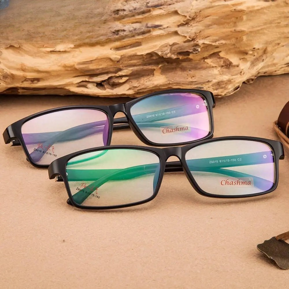 Men's Square Full Rim TR90 Prescription Glasses 6015 — view 6 | Rx Spectacle