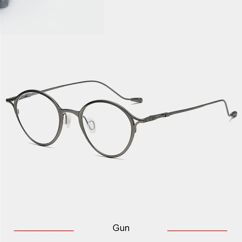 Unisex Oval Full Rim Titanium Prescription Glasses 35926 — view 6 | Rx Spectacle