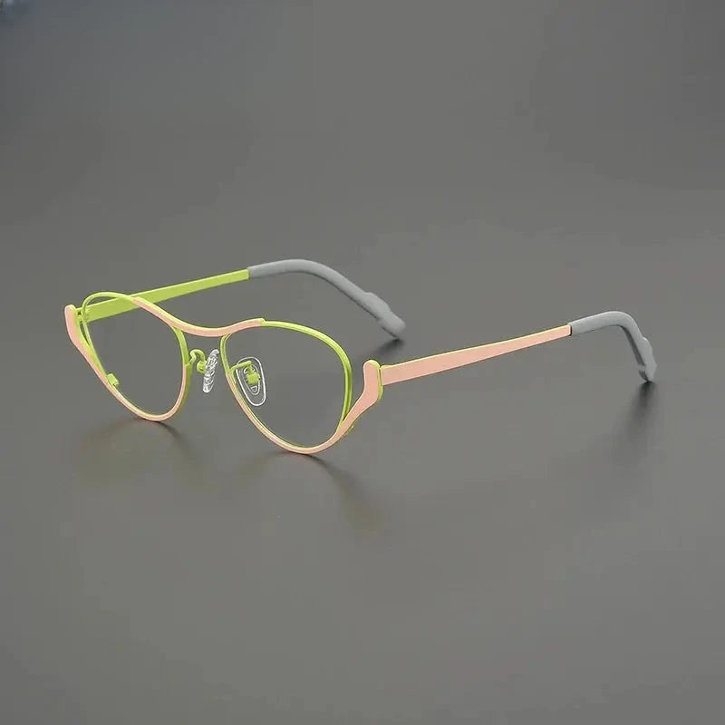 Women's Oval Full Rim Titanium Prescription Glasses G85863 — view 3 | Rx Spectacle