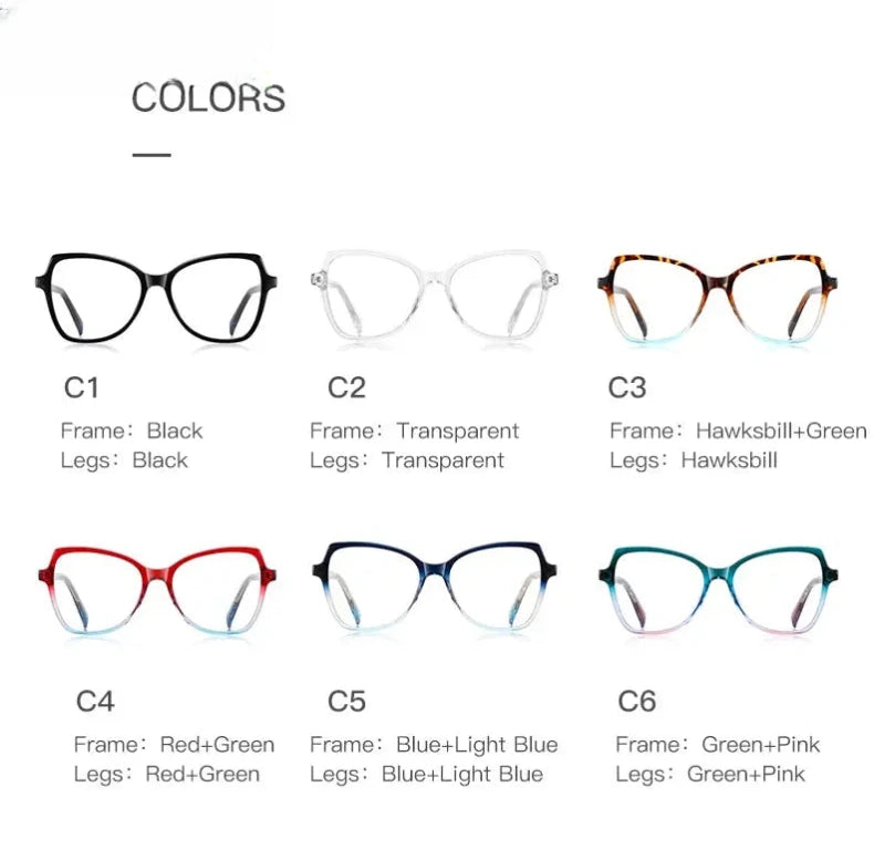 Women's Cat Eye Full Rim Plastic Reading Glasses 2137 — view 12 | Rx Spectacle