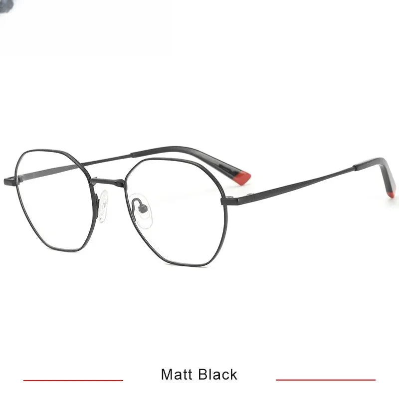 Women's Oval Full Rim Titanium Flat Top Prescription Glasses 16425 — view 6 | Rx Spectacle