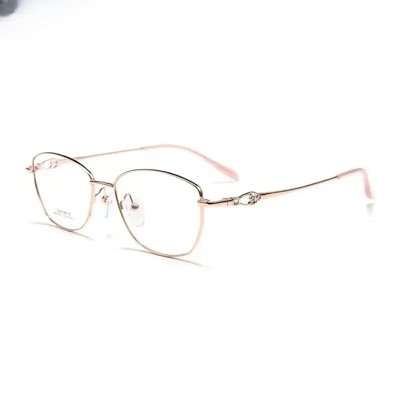 Women's Cat Eye Full Rim Titanium Prescription Glasses 43002 — view 5 | Rx Spectacle