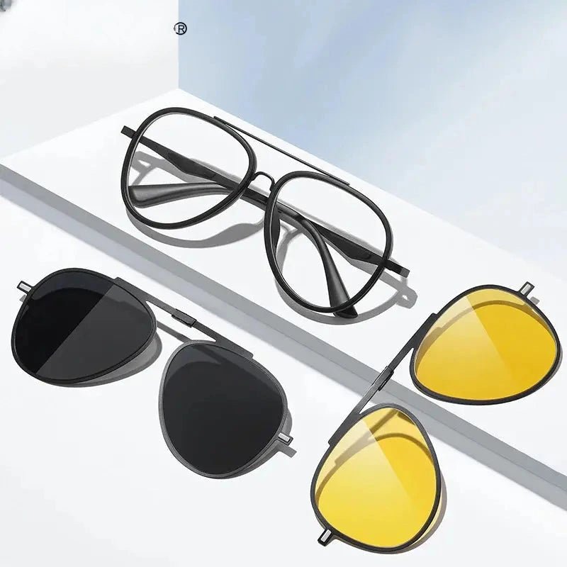 Women's Oval Full Rim Stainless Steel Clip-On Prescription Glasses 77052 — view 1 | Rx Spectacle