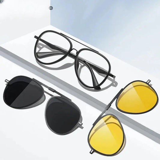 Women's Oval Full Rim Stainless Steel Clip-On Prescription Glasses 77052 — view 1 | Rx Spectacle