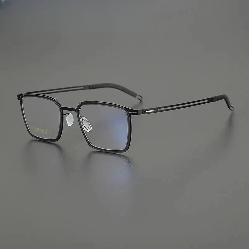 Women's Square Full Rim Titanium Prescription Glasses 89922 — view 6 | Rx Spectacle