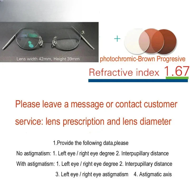 Unisex Oval Rimless Stainless Steel Screwless Prescription Glasses 313533 — view 6 | Rx Spectacle