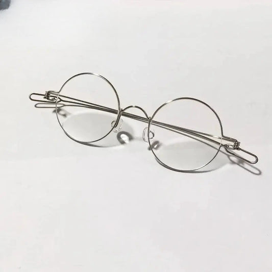 Unisex Round Full Rim Stainless Steel Reading Glasses 61445 — view 1 | Rx Spectacle